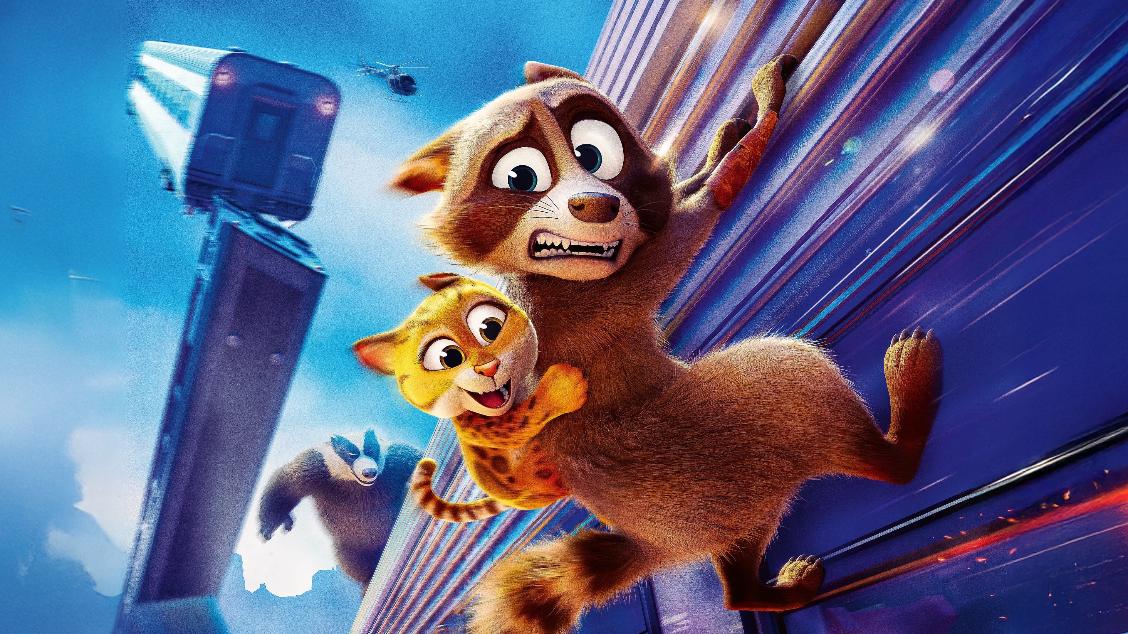 Poster Pets on a Train